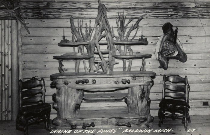 Shrine of the Pines - Old Postcard (newer photo)